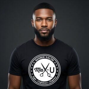 Max-U Barber Salon crew neck cotton t-shirt